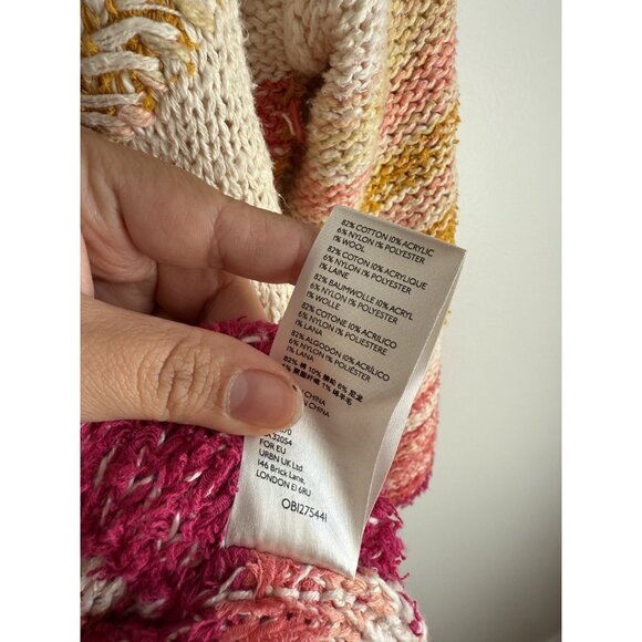 Anthropologie Daily Practice Bethany Sunrise Open Knit Chunky Cardigan Cozy M/L - Picture 8 of 11